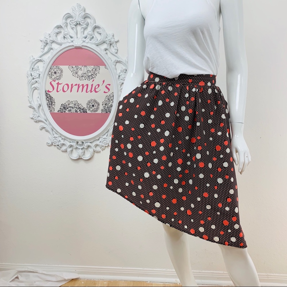 Willa / Asymmetric Polkadot Skirt
